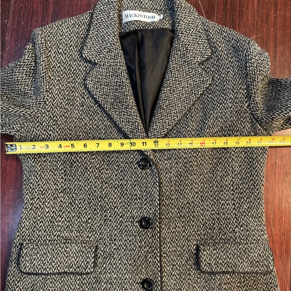 Vintage Mackintosh Coat Misses 14 Collared Front Pockets Wool Blend Classic - Picture 8 of 9